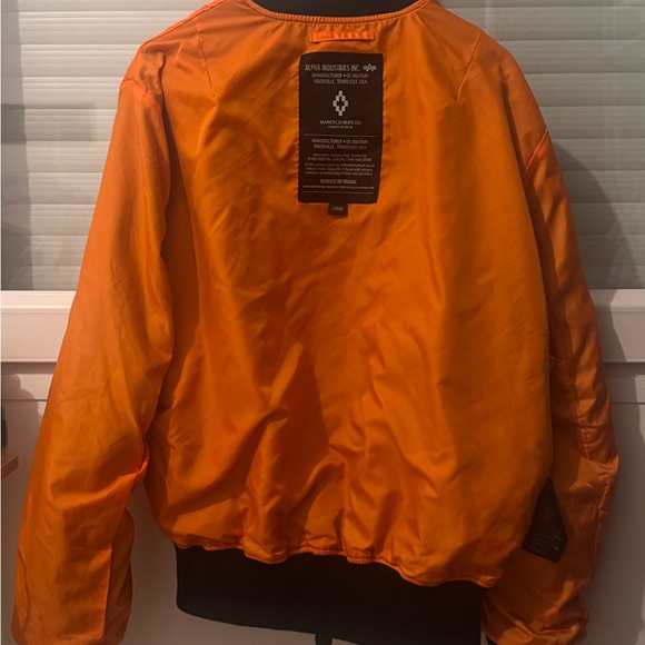 Marcelo Burlon County of Milan X Alpha MA-1 tiger Jacket Black bomber size L - Picture 6 of 7